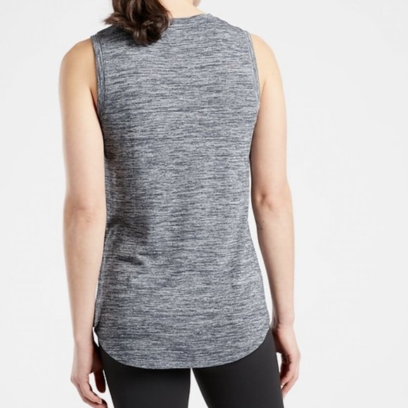 ATHLETA FLINT HEATHER GRAY SLEEVELESS BREEZY TOP TANK - Picture 3 of 3